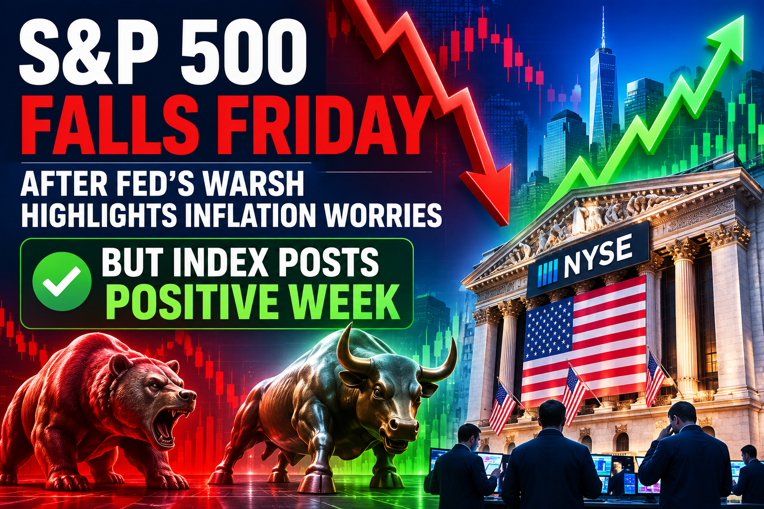 S&P 500 falls after Fed Chair Kevin Warsh raises concerns about U.S. inflation